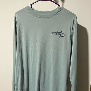 Men's Light Blue Reel Life Long Sleeve Shirt